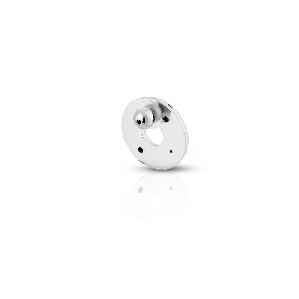 NWT Paula Mendoza Mini Dona Earrings Silver - Picture 3 of 3